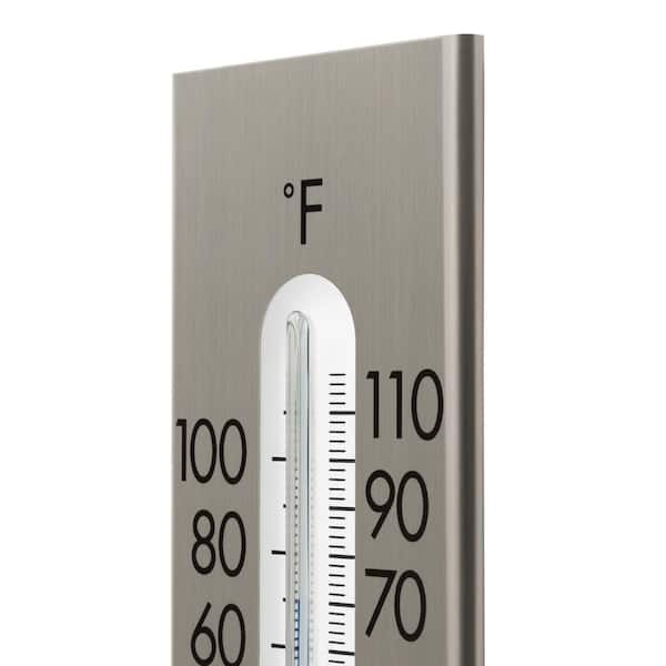 9 In. Stainless Steel Traditional Analog Vertical Thermometer