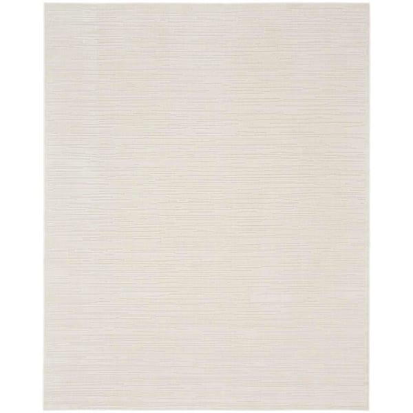 Nourison Casual Beige 8 ft. x 10 ft. Abstract Contemporary Area Rug