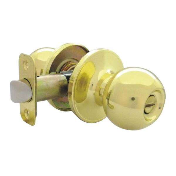 Defiant Polished Brass Ball Privacy Knob-DISCONTINUED