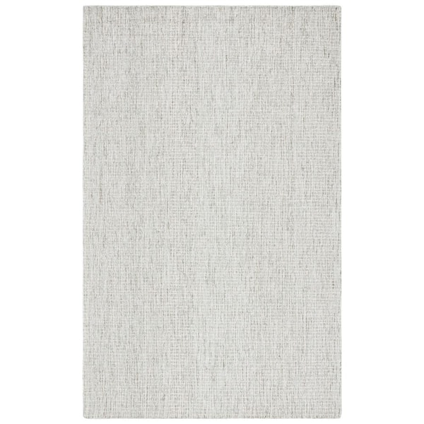 Abstract Sage/Ivory 8 ft. x 10 ft. Geometric Speckled Area Rug