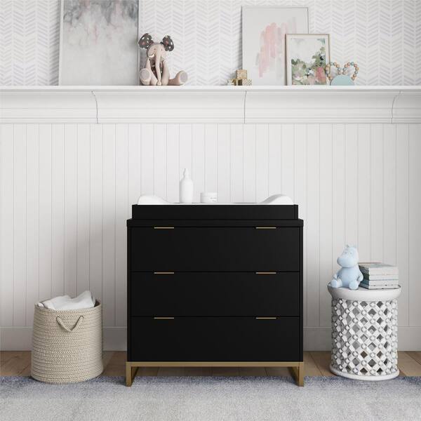 black baby changing table dresser