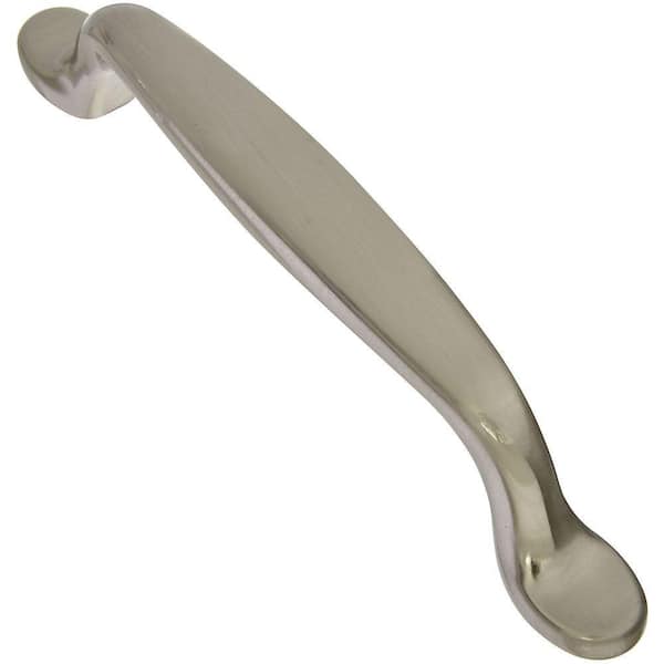 Stanley-National Hardware 5.04 in. Satin Nickel Spoon Center-to-Center Pull