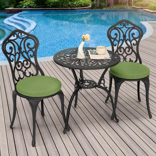 Nuu Garden 15 in. Round Outdoor Patio Chair Seat Cushion in Green