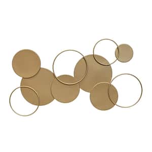 Metal Wall Centerpiece with Gold Finish