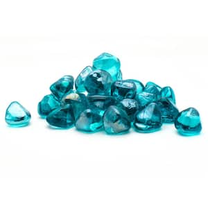 10 lb. Aqua Blue Diamond Decorative Glass