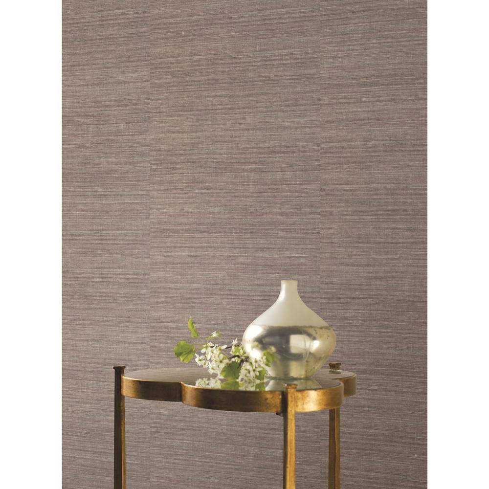 Brown and Red Vinyl-Coated Silk Elegance Wallpaper