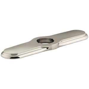 1-11/16 in. Metal 3-Hole Kitchen Faucet Escutcheon in Vibrant Polished Nickel