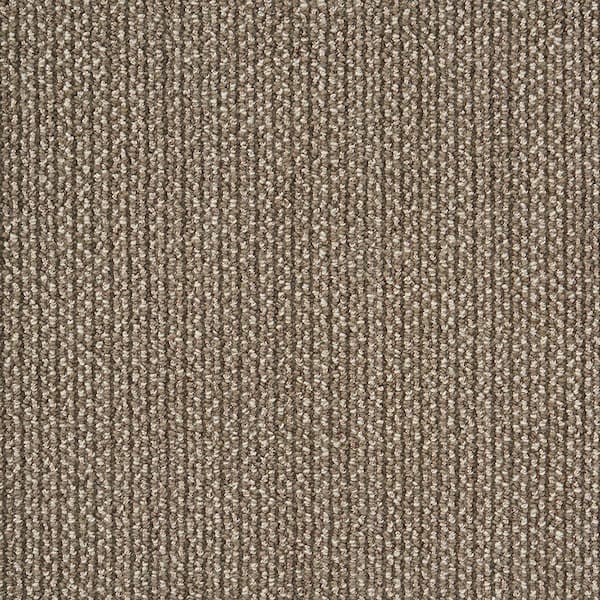 Natural Harmony 6 in. x 6 in. Loop Carpet Sample - Panorama Tweed - Color Driftwood