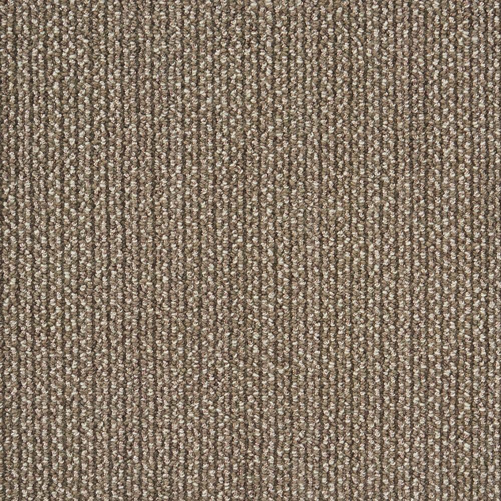 Natural Harmony Panorama Tweed - Driftwood - Brown 12 ft. 36 oz. Wool Loop  Installed Carpet 327741 - The Home Depot