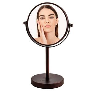 Small Antique Bronze Metal Glam Mirror (11.8 in. H X 4.7 in. W)