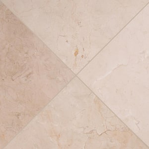 Crema Marfil 12 in. x 12 in. Polished Marble Floor and Wall Tile (10 sq. ft./Case)