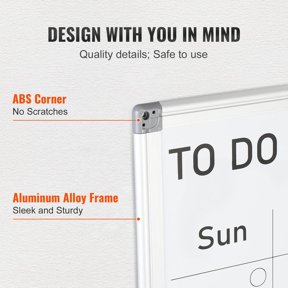 VEVOR 36" x 24" Magnetic Dry Erase Calendar Whiteboard