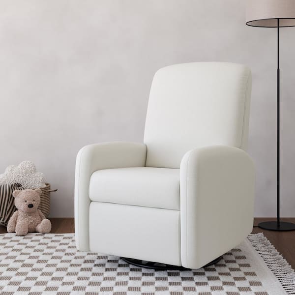 Bellwood Ivory Basketweave Power Recliner Swivel Glider with USB
