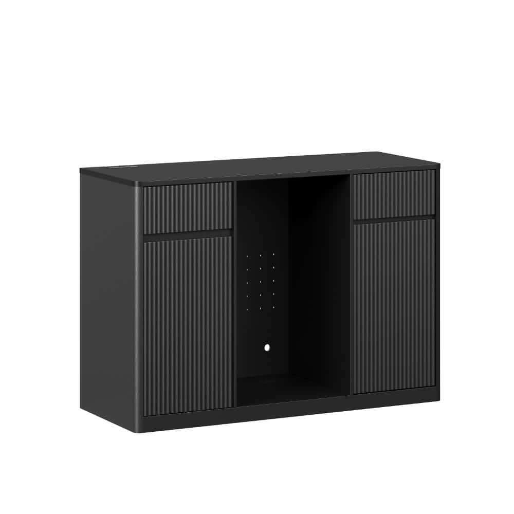 53.2 in. W x 20.9 in. D x 38.6 in. H Black Linen Cabinet with Charging Hub & Wine Glass Rack price history on PriceWatchPro