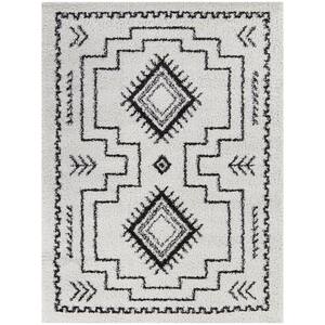 Rachana White 5 ft. x 7 ft. Tribal Area Rug