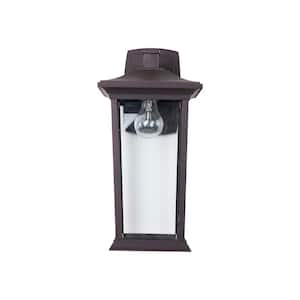 Russell 1-Light Black Outdoor Wall Lantern Sconce