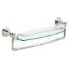 Delta Cassidy 18 in. Glass Bathroom Shelf with Towel Bar in