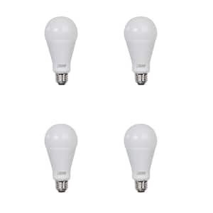 300-Watt Equivalent A23 Non-Dimmable High Brightness Frosted E26 Medium Base LED Light Bulb Bright White 3000K (4-Pack)