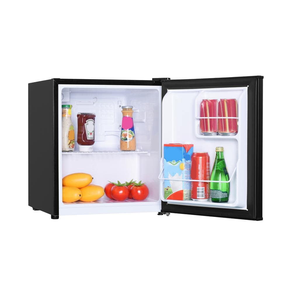 Black Compact Energy Star Mini Fridge with Reversible Door