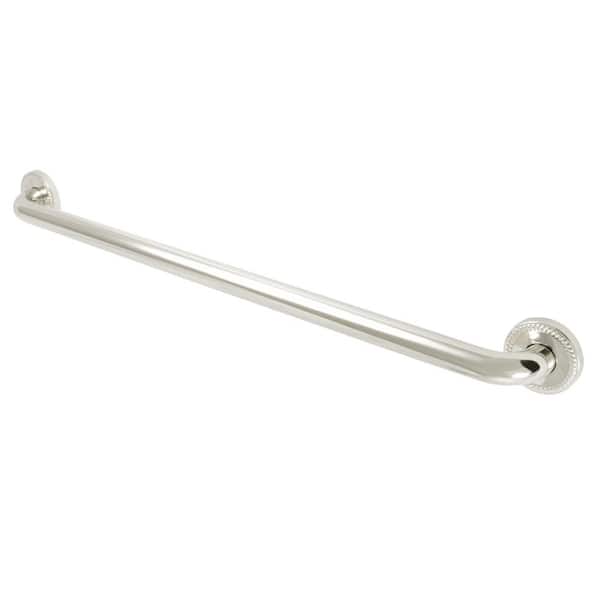 Kingston Brass Roped 30 in. x 1-1/4 in. Grab Bar in Polished Nickel
