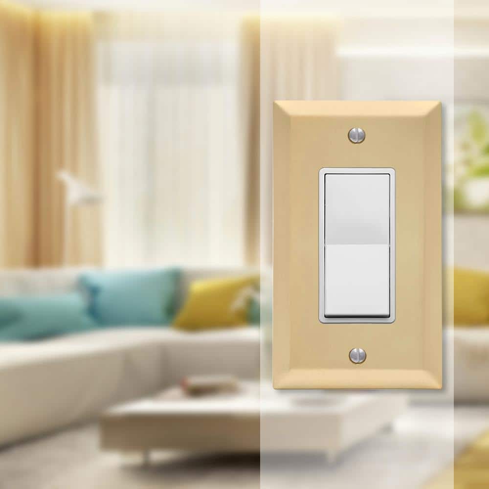 Satin Brass Single Gang Decorative Wall Plate