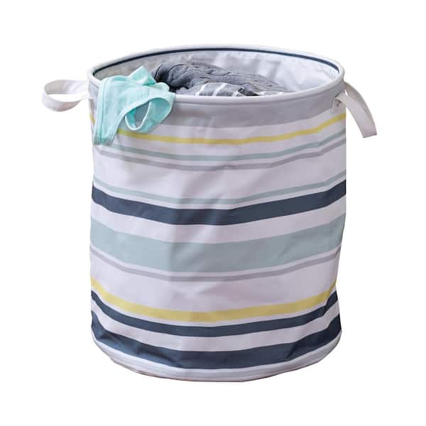 Honey-Can-Do Multi Stripped Collapsible Laundry Hamper with Handles-HMP ...