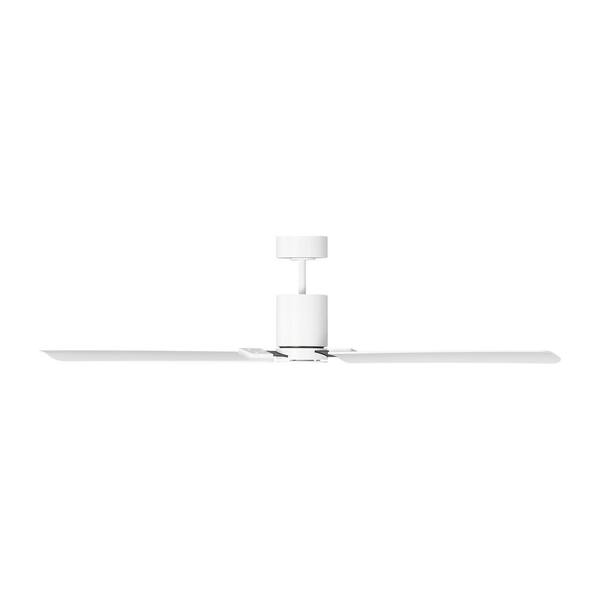 Generation Lighting - Fan Cleancut Smart 62 in. Matte White Downrod Mount Standard Ceiling Fan with Integrated LED and Remote