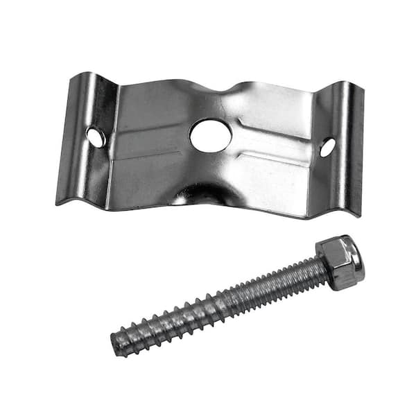 Waddell Corner Plate Mounting Hardware - 2.625 in. x 1.5 in. - 18G Steel with Lag Bolt - Furniture Leg Easy Installation