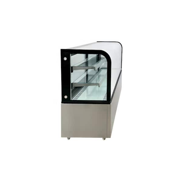 72 in 21.2 cu. ft. Bakery Refrigerator Case NSF EW72R Stainless