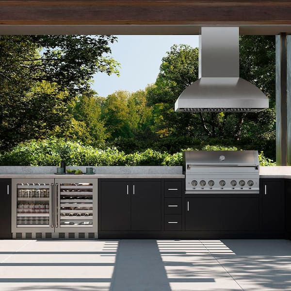 48 in. Island Mount Exterior Ducted Outdoor Grill Hood