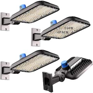 600-Watt Equivalent Integrated LED Parking Lot Area Light, 150-Watt Arm Mount Parking Lot Light With Photocell-(4-Pack)