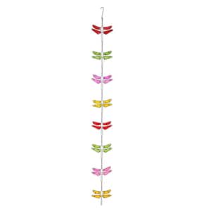 72 in. Stained Glass and Metal Dragonfly Rain Chain
