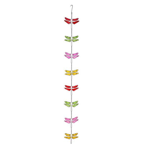 Evergreen Enterprises 72 in. Stained Glass and Metal Dragonfly Rain Chain