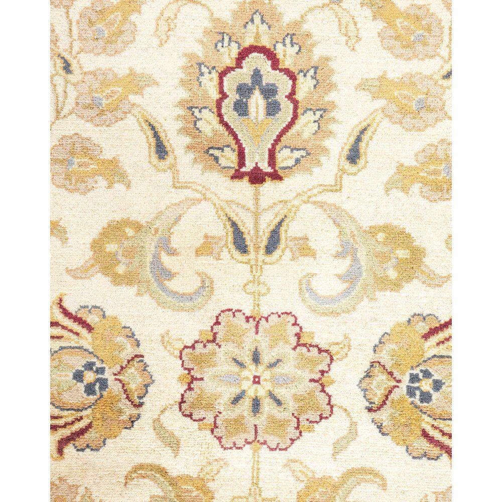 Ivory and Beige Hand-Knotted Wool Oriental 8' x 10' Rug