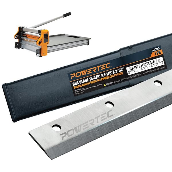 Replacement High-Speed Steel Blade for 13 in. Laminate Vinyl Cutter, 13-3/8 x 1-1/8 x 3/32 in., Fits Powertec FC1300N