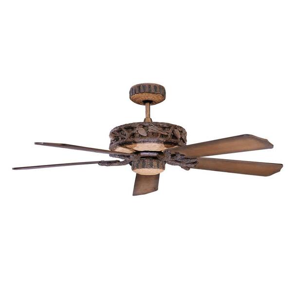 Concord Ponderosa 52 in. Old World Leather Ceiling Fan