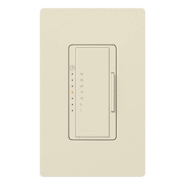 Lutron Maestro Digital Countdown Eco-Timer Switch, 5-Amp/Single-Pole, Almond (MA-T530GH-AL)