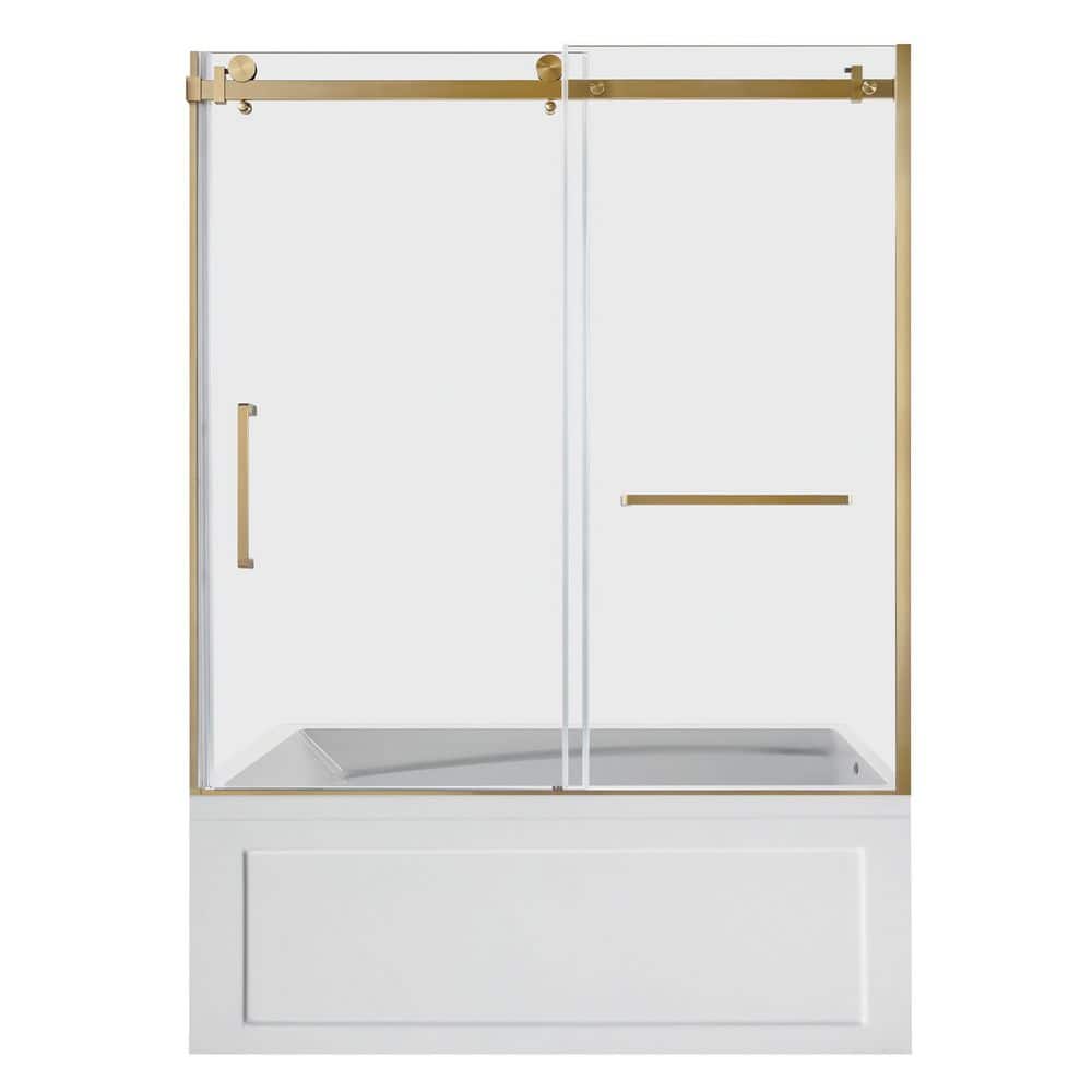 60 in. x 32 in. Acrylic Rectangular Alcove Soaking Bathtub with Right Drain in White/Brushed Brass price history on PriceWatchPro