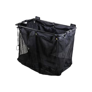 Black 25 lb. Wall Mounted Ball Basket with Removable Draw-String Bag