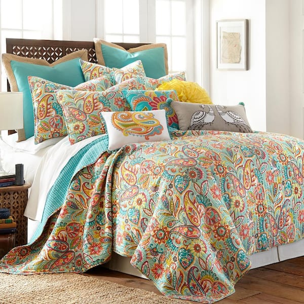 Palisades 3-Piece Multicolor Bohemian Cotton King/Cal King Quilt Set