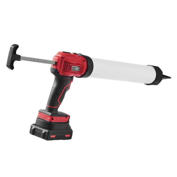 Cordless Caulking Gun 20 oz. /600 ml, 20-Volt Electric Sausage Caulking Gun, Anti-Drip Battery Powered Caulk Gun