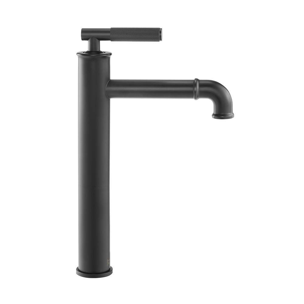 Avallon High Arc Single-Handle Bathroom Faucet in Matte Black