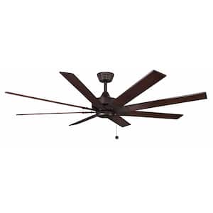 Levon AC 63 in. Dark Bronze Ceiling Fan with Reversible Cherry/Dark Walnut Blades