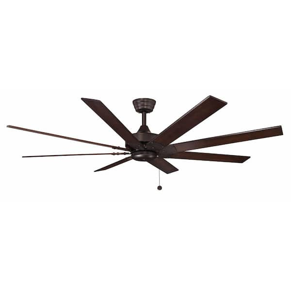 FANIMATION Levon AC 63 in. Dark Bronze Ceiling Fan with Reversible Cherry/Dark Walnut Blades