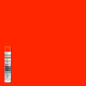 26 oz. Mega Fluorescent Red-Orange 2X Distance Inverted Marking Spray Paint (6-Pack)