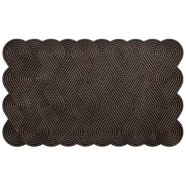 Calloway Mills Copper Knotted Rubber 18 in. x 30 in. Multi Colored Color Indoor/Outdoor Doormat