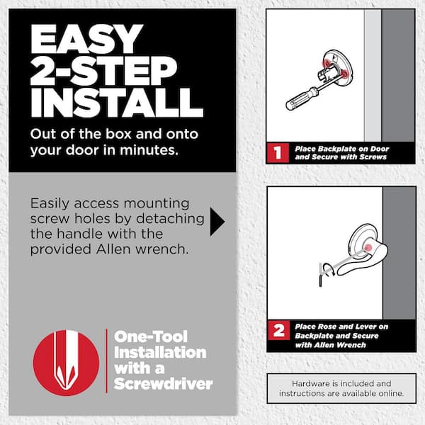 Kwikset Balboa Satin Nickel Right-Handed Half-Dummy Door Kwikset Balboa Satin Nickel Right-Handed Half-Dummy Door