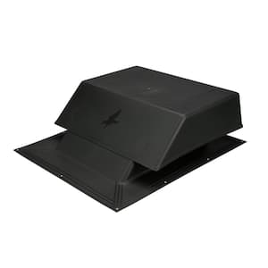 150 sq. in. NFA Plastic Slant-Back Roof Louver Static Vent in Black (Sold in Carton of 2 only)