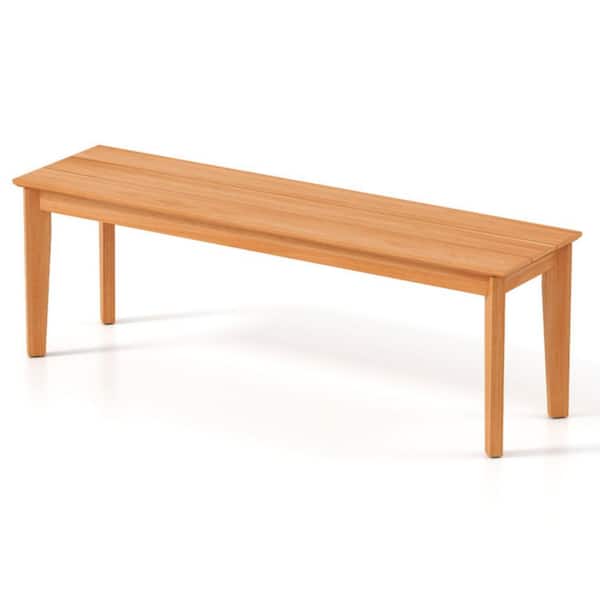 55 in. Solid Teak Wood Outdoor Bench with Heavy-Duty 880 lbs. Capacity