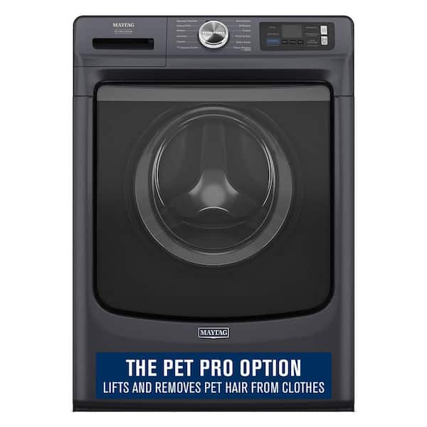 5 cu. ft. Front Load Stackable Washer in Midnight Steel with Pet Pro Option